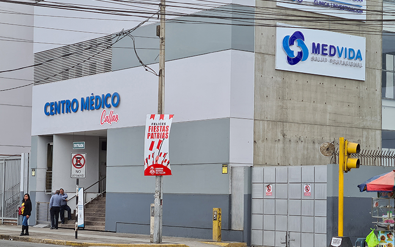 Fachada de las instalaciones de Medvida en Callao