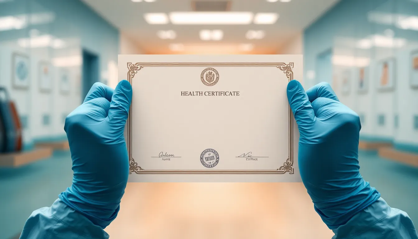 donde sacar certificado de salud fisica